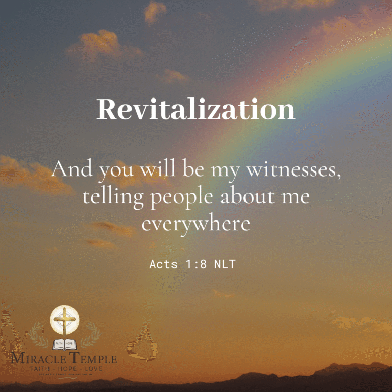 Revitalization of the world through discipleship and mission.